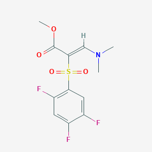 methyl (2Z)-3-(dimethylamino)-2-[(2,4,5-trifluorophenyl)sulfonyl]acrylate