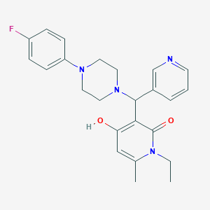 1-ethyl-3-((4-(4-fluorophenyl)piperazin-1-yl)(pyridin-3-yl)methyl)-4-hydroxy-6-methylpyridin-2(1H)-one