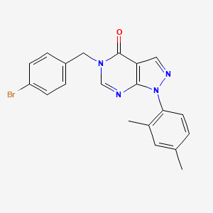 5-[(4-Bromophenyl)methyl]-1-(2,4-dimethylphenyl)pyrazolo[3,4-d]pyrimidin-4-one