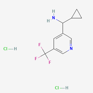 Cyclopropyl[5-(trifluoromethyl)pyridin-3-yl]methanamine dihydrochloride