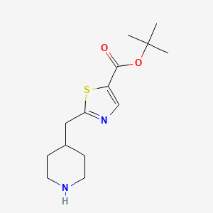 molecular formula C14H22N2O2S B2510885 Tert-butyl 2-(piperidin-4-ylmethyl)-1,3-thiazole-5-carboxylate CAS No. 2287310-95-4