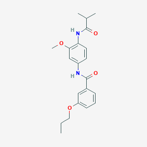 molecular formula C21H26N2O4 B251089 N-[4-(isobutyrylamino)-3-methoxyphenyl]-3-propoxybenzamide 