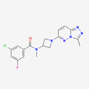 3-chloro-5-fluoro-N-methyl-N-(1-(3-methyl-[1,2,4]triazolo[4,3-b]pyridazin-6-yl)azetidin-3-yl)benzamide