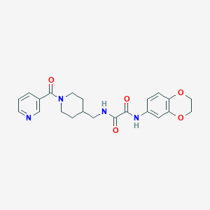 N1-(2,3-dihydrobenzo[b][1,4]dioxin-6-yl)-N2-((1-nicotinoylpiperidin-4-yl)methyl)oxalamide