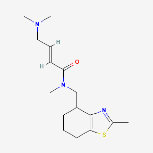 (E)-4-(Dimethylamino)-N-methyl-N-[(2-methyl-4,5,6,7-tetrahydro-1,3-benzothiazol-4-yl)methyl]but-2-enamide