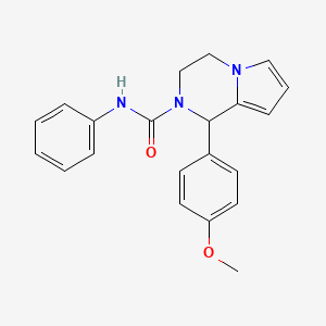 molecular formula C21H21N3O2 B2510912 1-(4-methoxyphenyl)-N-phenyl-3,4-dihydropyrrolo[1,2-a]pyrazine-2(1H)-carboxamide CAS No. 899960-46-4