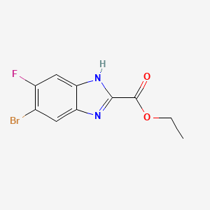molecular formula C10H8BrFN2O2 B2510925 Ethyl 5-bromo-6-fluoro-1h-1,3-benzodiazole-2-carboxylate CAS No. 1528623-85-9