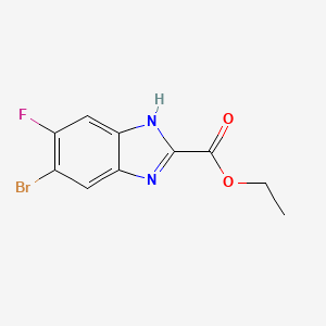 molecular formula C10H8BrFN2O2 B2510925 Ethyl 5-bromo-6-fluoro-1H-benzimidazole-2-carboxylate CAS No. 1528623-85-9