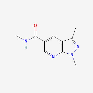 molecular formula C10H12N4O B2510931 N,1,3-trimethyl-1H-pyrazolo[3,4-b]pyridine-5-carboxamide CAS No. 1281074-43-8