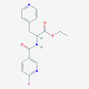 molecular formula C16H16FN3O3 B2510961 Ethyl 2-[(6-fluoropyridin-3-yl)formamido]-3-(pyridin-4-yl)propanoate CAS No. 2094125-85-4