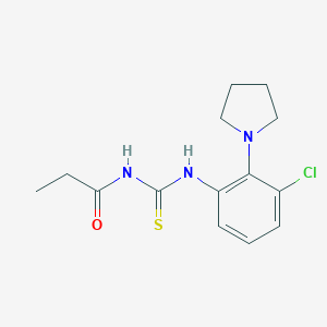 molecular formula C14H18ClN3OS B251097 N-[3-chloro-2-(1-pyrrolidinyl)phenyl]-N'-propionylthiourea 