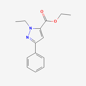 B2510985 Ethyl 1-Ethyl-3-phenyl-1H-pyrazole-5-carboxylate CAS No. 10199-55-0