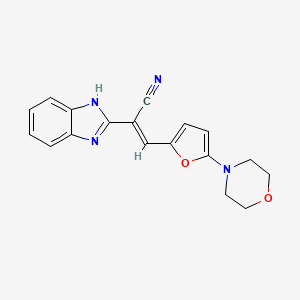 (E)-2-(1H-Benzoimidazol-2-yl)-3-(5-morpholin-4-yl-furan-2-yl)-acrylonitrile