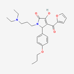 1-(3-(diethylamino)propyl)-4-(furan-2-carbonyl)-3-hydroxy-5-(4-propoxyphenyl)-1H-pyrrol-2(5H)-one