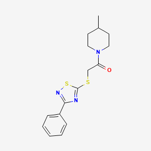 1-(4-Methylpiperidin-1-yl)-2-((3-phenyl-1,2,4-thiadiazol-5-yl)thio)ethanone