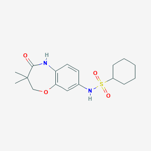 N-(3,3-dimethyl-4-oxo-2,3,4,5-tetrahydrobenzo[b][1,4]oxazepin-8-yl)cyclohexanesulfonamide