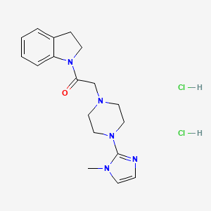 1-(indolin-1-yl)-2-(4-(1-methyl-1H-imidazol-2-yl)piperazin-1-yl)ethanone dihydrochloride