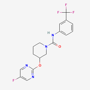 3-((5-fluoropyrimidin-2-yl)oxy)-N-(3-(trifluoromethyl)phenyl)piperidine-1-carboxamide
