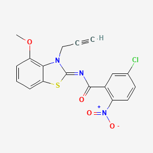5-chloro-N-(4-methoxy-3-prop-2-ynyl-1,3-benzothiazol-2-ylidene)-2-nitrobenzamide