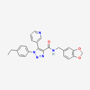 N-(benzo[d][1,3]dioxol-5-ylmethyl)-1-(4-ethylphenyl)-5-(pyridin-3-yl)-1H-1,2,3-triazole-4-carboxamide