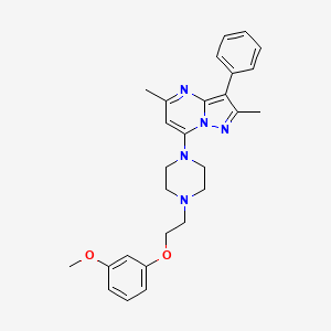 7-(4-(2-(3-Methoxyphenoxy)ethyl)piperazin-1-yl)-2,5-dimethyl-3-phenylpyrazolo[1,5-a]pyrimidine
