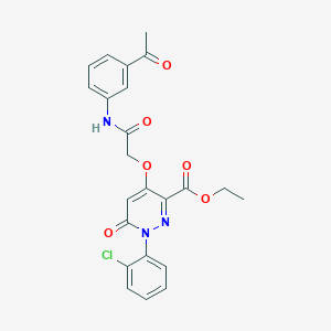 Ethyl 4-(2-((3-acetylphenyl)amino)-2-oxoethoxy)-1-(2-chlorophenyl)-6-oxo-1,6-dihydropyridazine-3-carboxylate