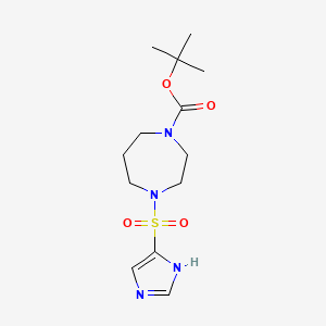 molecular formula C13H22N4O4S B2511055 tert-butyl 4-((1H-imidazol-4-yl)sulfonyl)-1,4-diazepane-1-carboxylate CAS No. 1904281-74-8