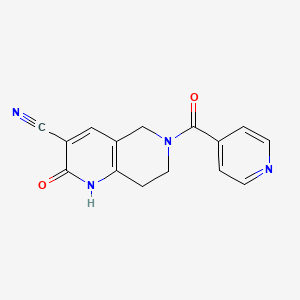 6-Isonicotinoyl-2-oxo-1,2,5,6,7,8-hexahydro-1,6-naphthyridine-3-carbonitrile
