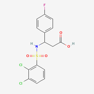 3-(2,3-Dichlorobenzenesulfonamido)-3-(4-fluorophenyl)propanoic acid