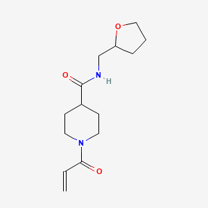 N-(Oxolan-2-ylmethyl)-1-prop-2-enoylpiperidine-4-carboxamide