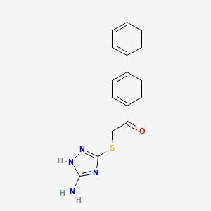 2-[(5-amino-1H-1,2,4-triazol-3-yl)sulfanyl]-1-{[1,1'-biphenyl]-4-yl}ethan-1-one