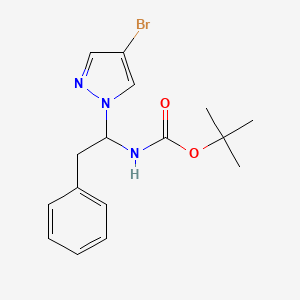 Tert-butyl N-[1-(4-bromopyrazol-1-yl)-2-phenylethyl]carbamate