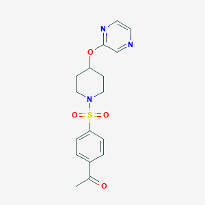 1-(4-((4-(Pyrazin-2-yloxy)piperidin-1-yl)sulfonyl)phenyl)ethanone