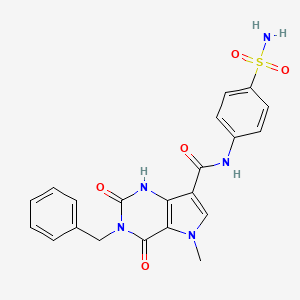 3-benzyl-5-methyl-2,4-dioxo-N-(4-sulfamoylphenyl)-2,3,4,5-tetrahydro-1H-pyrrolo[3,2-d]pyrimidine-7-carboxamide