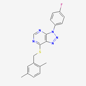 7-[(2,5-Dimethylphenyl)methylsulfanyl]-3-(4-fluorophenyl)triazolo[4,5-d]pyrimidine