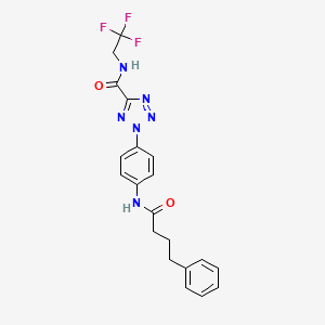 2-(4-(4-phenylbutanamido)phenyl)-N-(2,2,2-trifluoroethyl)-2H-tetrazole-5-carboxamide