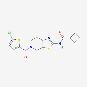 N-(5-(5-chlorothiophene-2-carbonyl)-4,5,6,7-tetrahydrothiazolo[5,4-c]pyridin-2-yl)cyclobutanecarboxamide