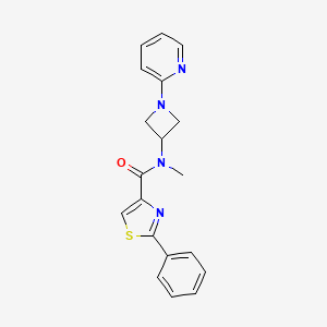 molecular formula C19H18N4OS B2511079 N-methyl-2-phenyl-N-[1-(pyridin-2-yl)azetidin-3-yl]-1,3-thiazole-4-carboxamide CAS No. 2415562-69-3