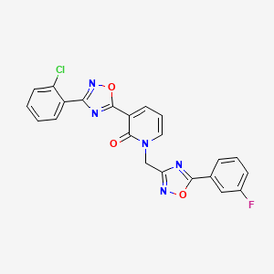 3-(3-(2-chlorophenyl)-1,2,4-oxadiazol-5-yl)-1-((5-(3-fluorophenyl)-1,2,4-oxadiazol-3-yl)methyl)pyridin-2(1H)-one