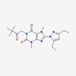 8-(3,5-diethyl-1H-pyrazol-1-yl)-1-(3,3-dimethyl-2-oxobutyl)-3,7-dimethyl-1H-purine-2,6(3H,7H)-dione