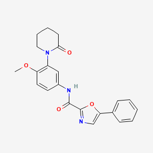 N-(4-methoxy-3-(2-oxopiperidin-1-yl)phenyl)-5-phenyloxazole-2-carboxamide