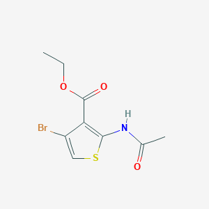molecular formula C9H10BrNO3S B2511096 Ethyl 4-bromo-2-acetamidothiophene-3-carboxylate CAS No. 1951440-12-2