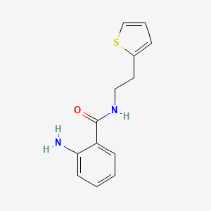 molecular formula C13H14N2OS B2511108 2-amino-N-(2-thien-2-ylethyl)benzamide CAS No. 923189-08-6