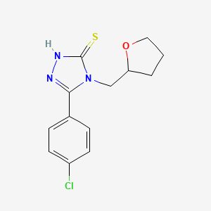 3-(4-chlorophenyl)-4-(oxolan-2-ylmethyl)-1H-1,2,4-triazole-5-thione