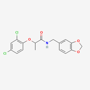 N-(1,3-benzodioxol-5-ylmethyl)-2-(2,4-dichlorophenoxy)propanamide
