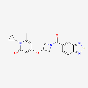 4-((1-(benzo[c][1,2,5]thiadiazole-5-carbonyl)azetidin-3-yl)oxy)-1-cyclopropyl-6-methylpyridin-2(1H)-one