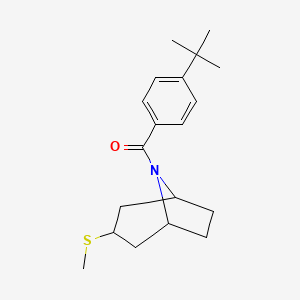 molecular formula C19H27NOS B2511125 (4-(tert-butyl)phenyl)((1R,5S)-3-(methylthio)-8-azabicyclo[3.2.1]octan-8-yl)methanone CAS No. 1704532-55-7