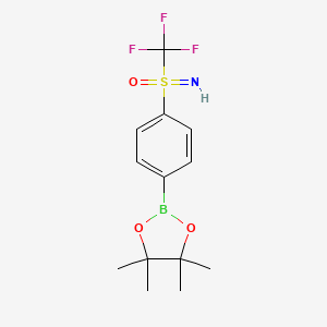 Imino-oxo-[4-(4,4,5,5-tetramethyl-1,3,2-dioxaborolan-2-yl)phenyl]-(trifluoromethyl)-lambda6-sulfane