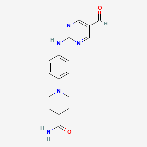 1-{4-[(5-Formylpyrimidin-2-yl)amino]phenyl}piperidine-4-carboxamide