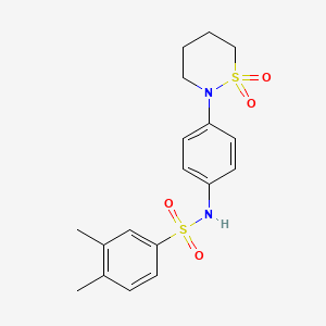 N-[4-(1,1-dioxothiazinan-2-yl)phenyl]-3,4-dimethylbenzenesulfonamide